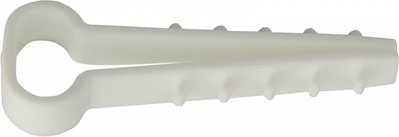 Дюбель-хомут (8*5) білий під плоский кабель (уп.100шт) 000001101 фото