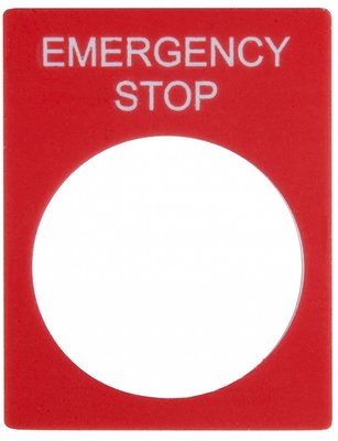 Табличка маркувальна EMERGENCY STOP червона A0140010069 фото