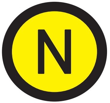 Знак "нейтраль" (на листе 271 шт) SES02009 фото
