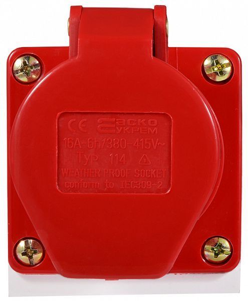 Розетка (гнездо) стационарное ГC 16А/4 3Р+РЕ (114) A0080040002 фото