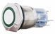 TYJ 19-271 Кнопка металлическая плоская с подсветкой, 1NO+1NC, зеленая 24V A0140010138 фото 4