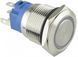 TYJ 19-271 Кнопка металлическая плоская с подсветкой, 1NO+1NC, зеленая 24V A0140010138 фото 2