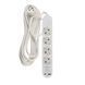 Подовжувач побутовий 4 гн. 5 м з з/к, USB + Type C, білий серії Ornat ECO019001006 фото 3