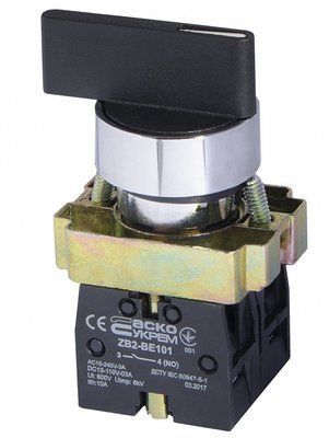XB2-BJ53 Кнопка поворотная 3-х поз. с сомовозвратом, удлиненная ручка A0140010046 фото