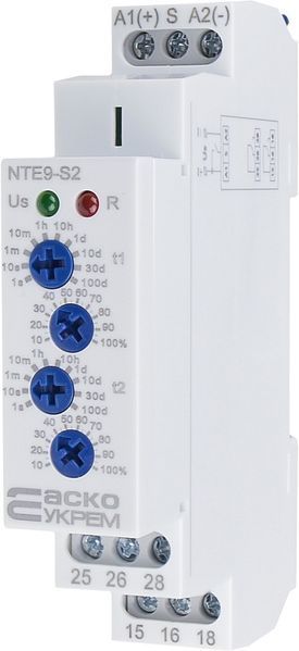 Реле часу асиметричного циклу NTE9-S2 AC/DC 12-240V A0010240008 фото