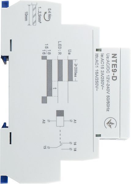 Реле часу затримки вимкнення без джерела живлення NTE9-D AC/DC 12-240V A0010240009 фото