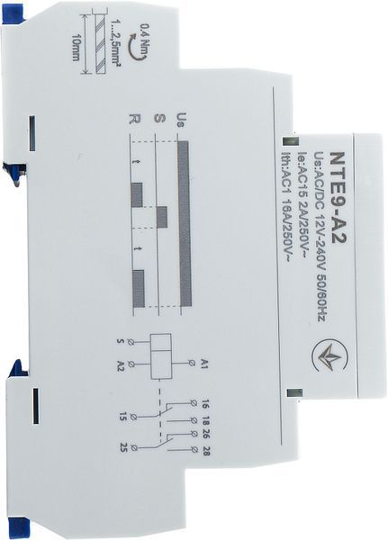 Реле затримки часу на увімкнення NTE9-A2 AC/DC 12-240V A0010240002 фото