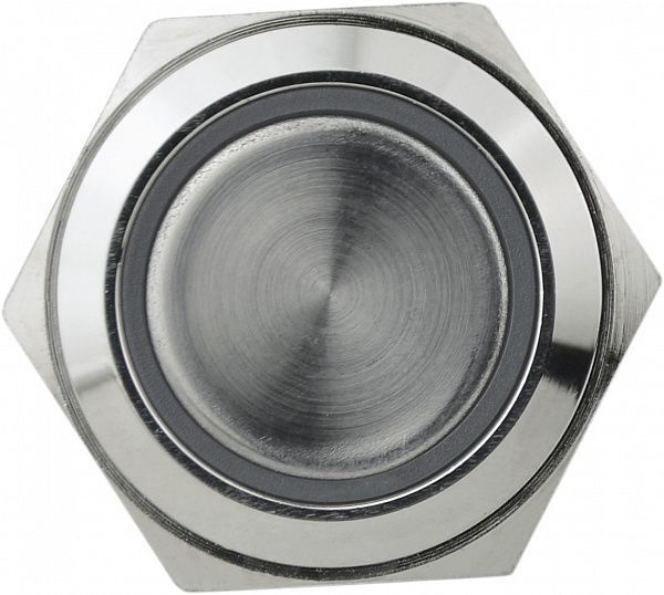 TYJ 16-261 Кнопка металлическая плоская с подсветкой, 1NO+1NC, зеленая 220V A0140010093 фото