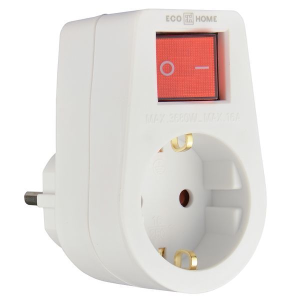 Розетка з з/к та вимикачем серії Ornat ECO019001026 фото