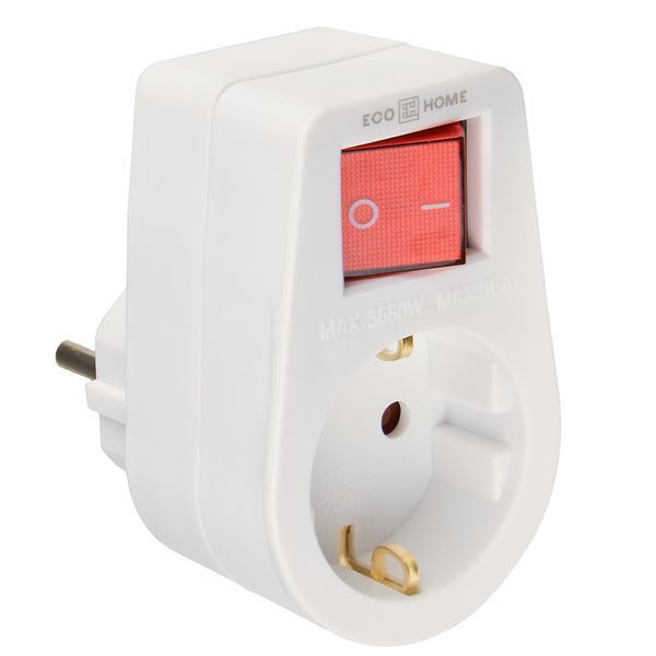 Розетка з з/к та вимикачем серії Ornat ECO019001026 фото