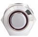 TYJ 16-261 Кнопка металлическая плоская с подсветкой, 1NO+1NC, красная 220V A0140010092 фото 4