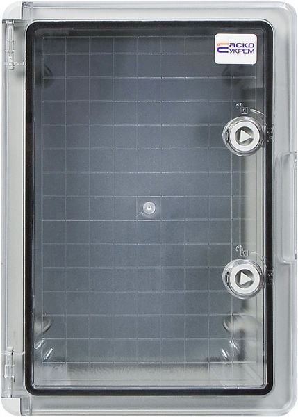 25*35*15 Корпус з АБС-пластику, ударостійкий, з монтажною панеллю, прозорі дверцята, IP65 серії UBox A0270010026 фото