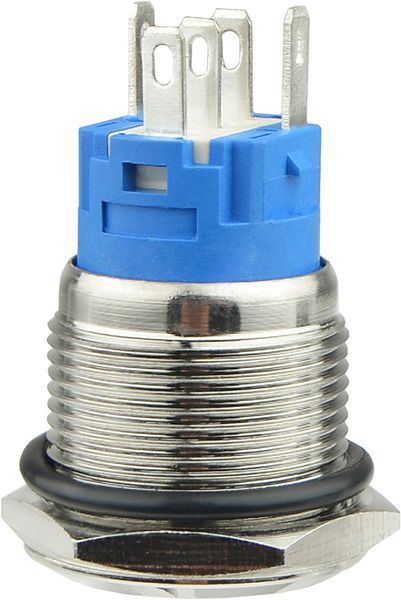 TYJ 19-271  Кнопка металева пласка з підсвічуванням, 1NO+1NC, червона  24V A0140010139 фото