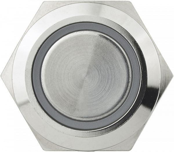 TYJ 19-271  Кнопка металева пласка з підсвічуванням, 1NO+1NC, червона  24V A0140010139 фото
