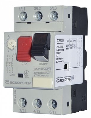 УКРЕМ ВА-2005 М03 Автоматичний вимикач захисту двигуна A0010050015 фото