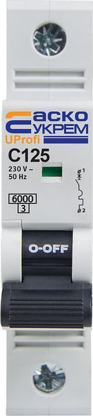 UProfi 1р  125A C 6kА Автоматичний вимикач A0010210120 фото