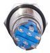 TYJ 19-272  Кнопка металева пласка з підсвічуванням, 2NO+2NC, жовта  220V A0140010115 фото 2