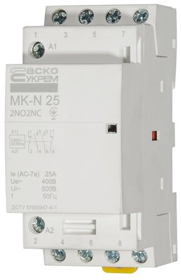 Модульний контактор MK-N 4P 25A 2NO+2NС A0040030030 фото