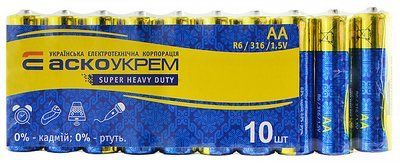 Батарейка солевая AА.R6.SP10 (shrink 10) Аско.R6.SP10 фото