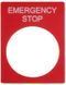 Табличка маркировочная EMERGENCY STOP красная A0140010069 фото 1