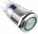 TYJ 19-272 Кнопка металева пласка з підсвічуванням, 2NO+2NC, зелена 220V A0140010116 фото 3