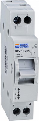 Ручной переключатель ввода (І-0-ІІ) RPV 1P 25A АСКО A0010220001 фото