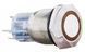 TYJ 19-271  Кнопка металева пласка з підсвічуванням, 1NO+1NC, жовта  24V A0140010137 фото 1